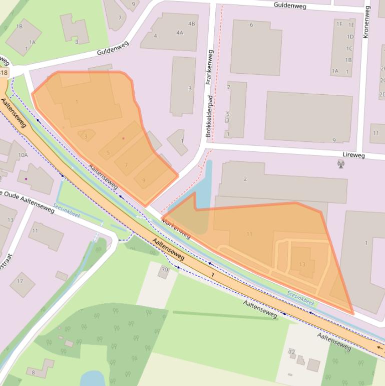 Kaart van postcodegebied 7051HS.