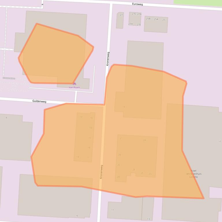 Kaart van postcodegebied 7051HX.
