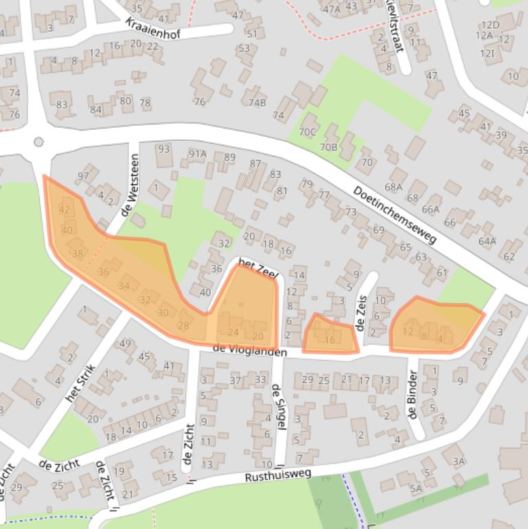 Kaart van postcodegebied 7051VC.