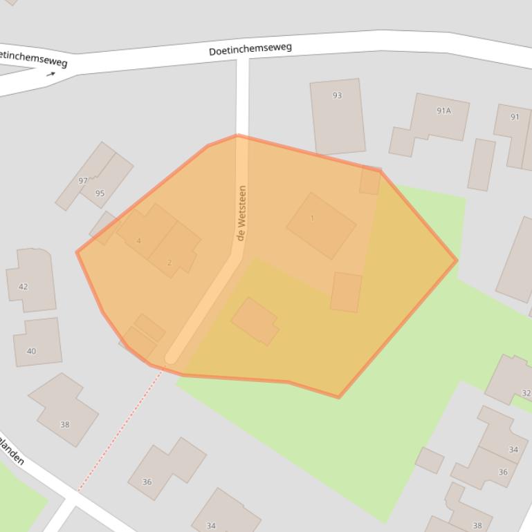 Kaart van postcodegebied 7051VS.