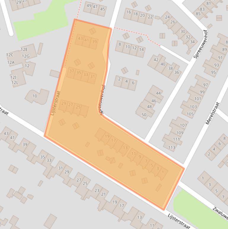 Kaart van postcodegebied 7051XH.