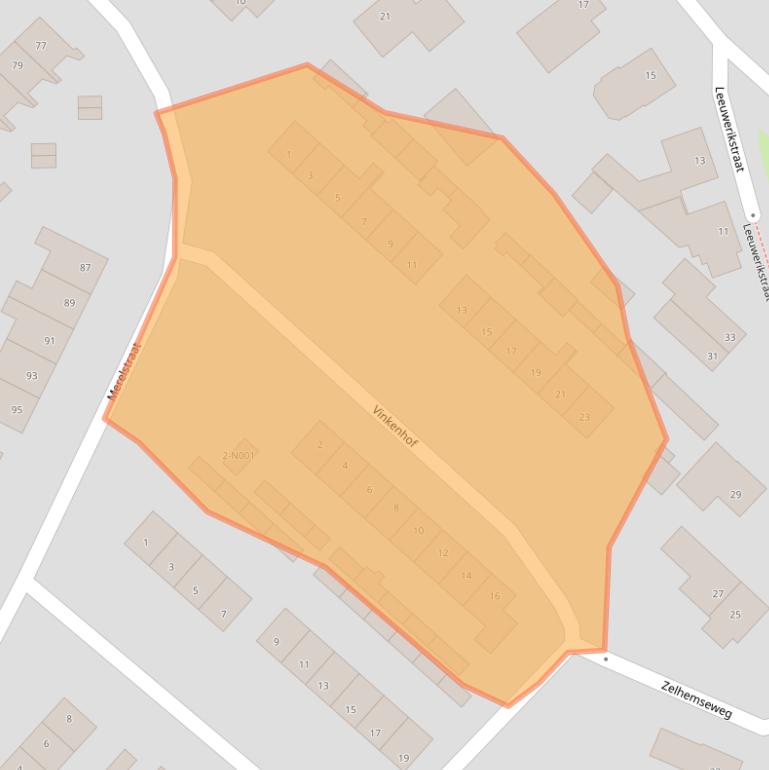 Kaart van postcodegebied 7051XN.