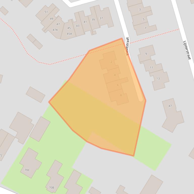 Kaart van postcodegebied 7051XV.