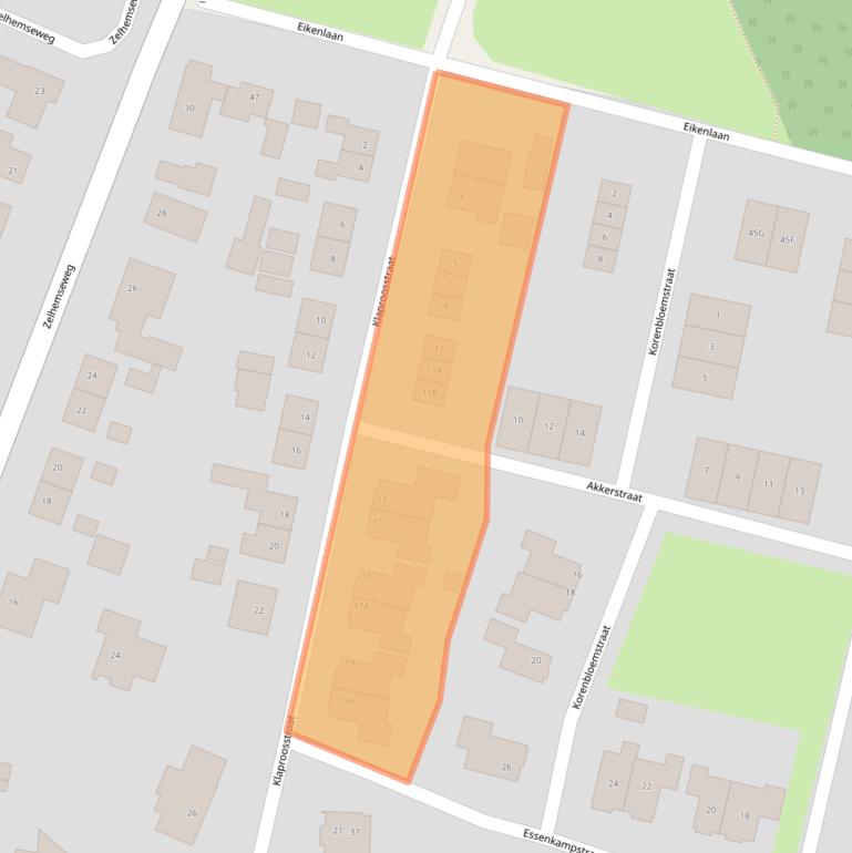 Kaart van postcodegebied 7051ZE.