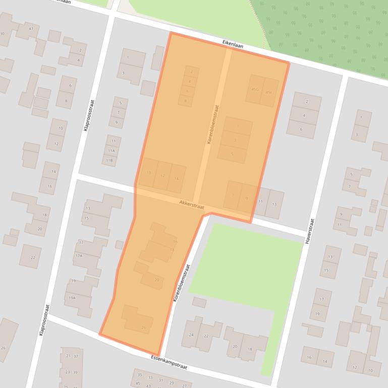 Kaart van postcodegebied 7051ZJ.