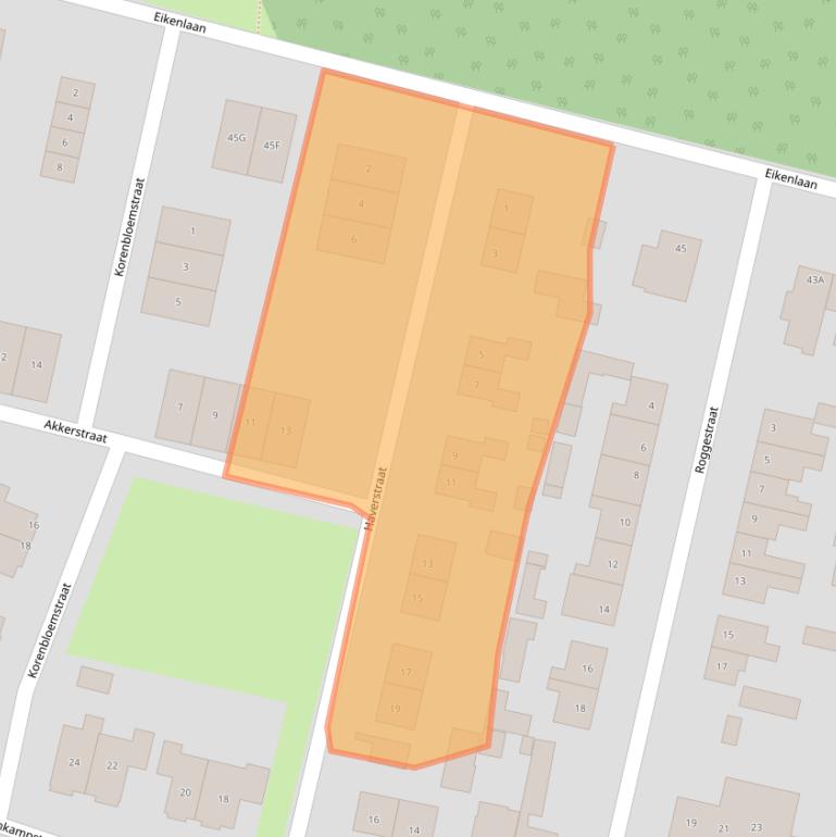 Kaart van postcodegebied 7051ZK.