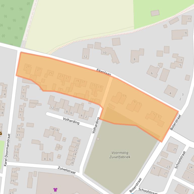 Kaart van postcodegebied 7051ZT.