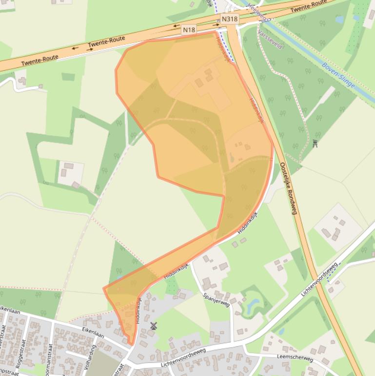 Kaart van postcodegebied 7051ZX.