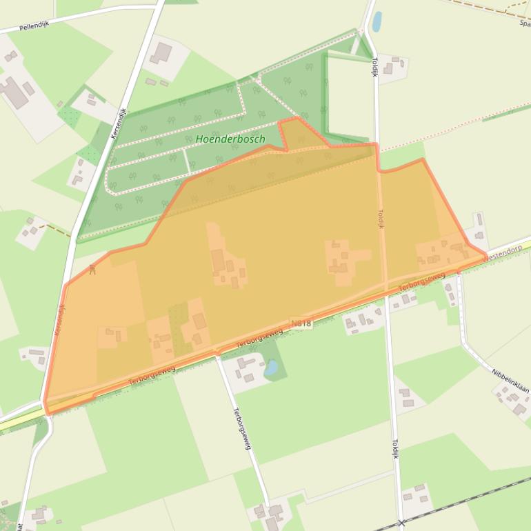 Kaart van postcodegebied 7054AJ.