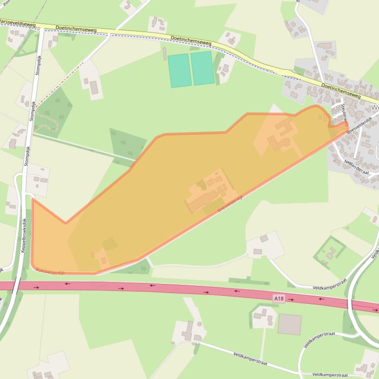 Kaart van postcodegebied 7054AV.