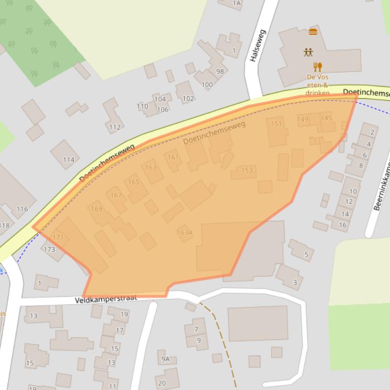 Kaart van postcodegebied 7054BD.