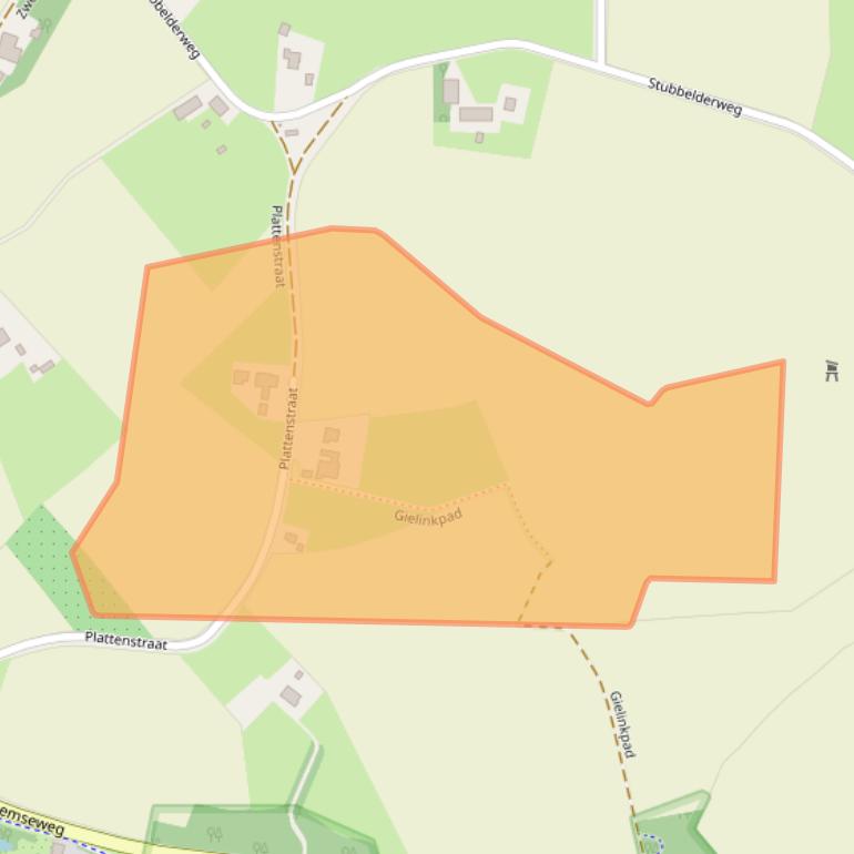 Kaart van postcodegebied 7054CD.