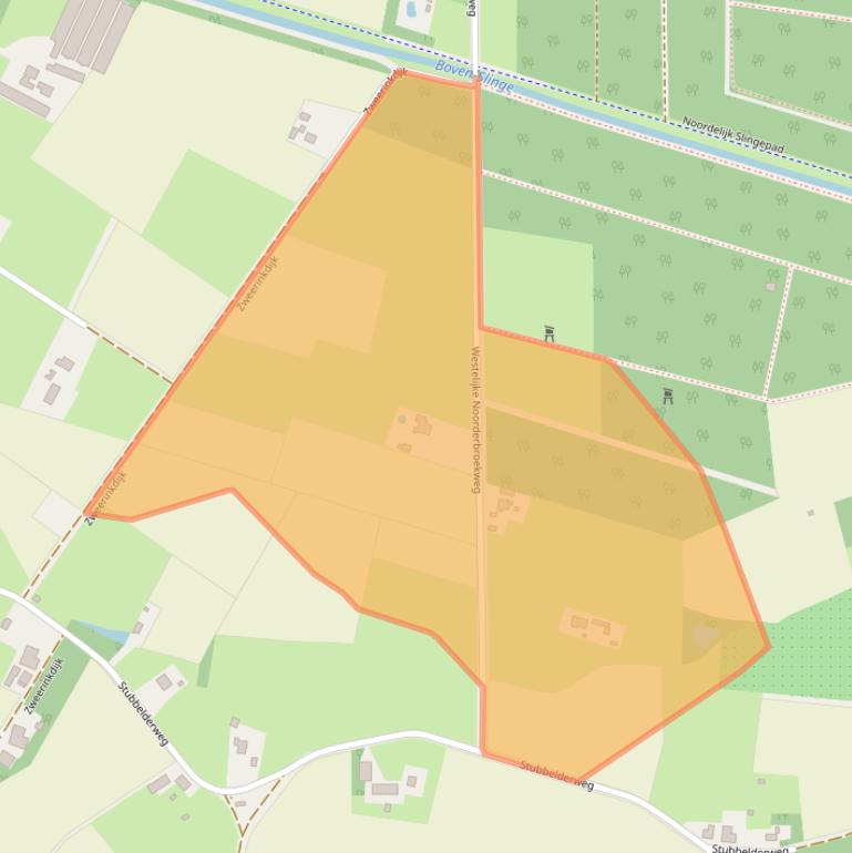 Kaart van postcodegebied 7054CE.