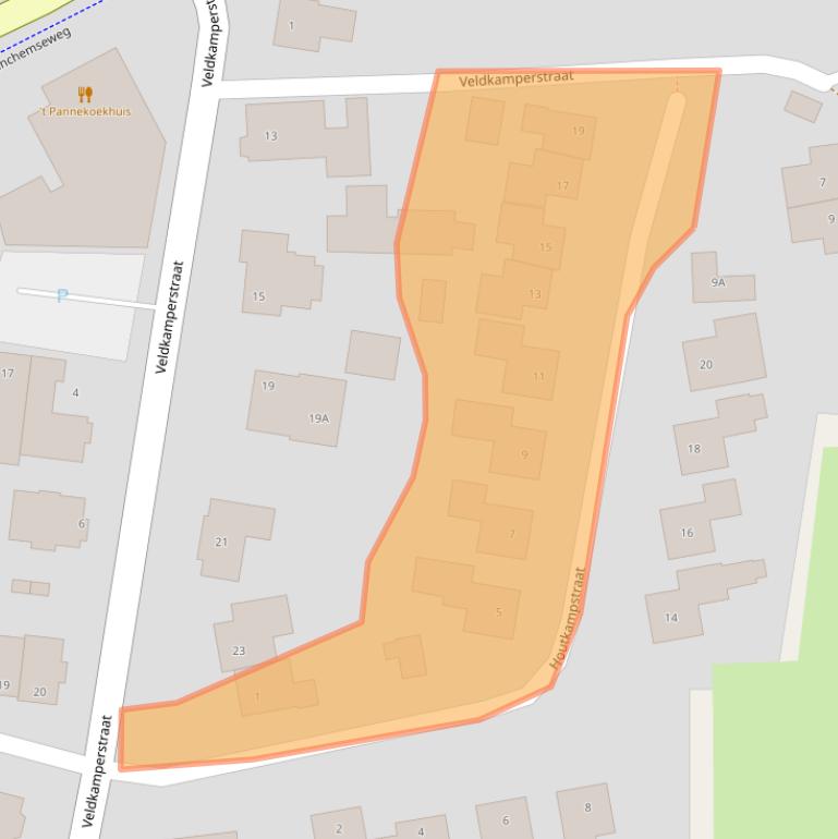 Kaart van postcodegebied 7054CK.