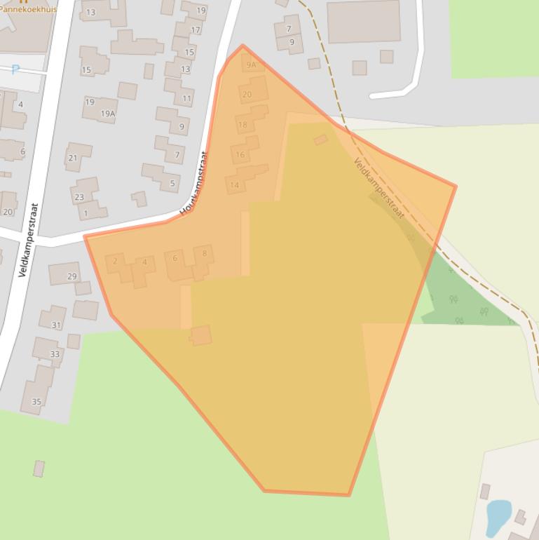 Kaart van postcodegebied 7054CL.