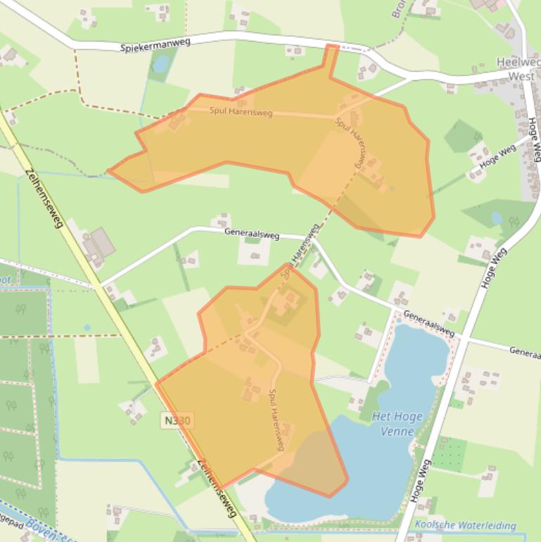 Kaart van postcodegebied 7055AD.