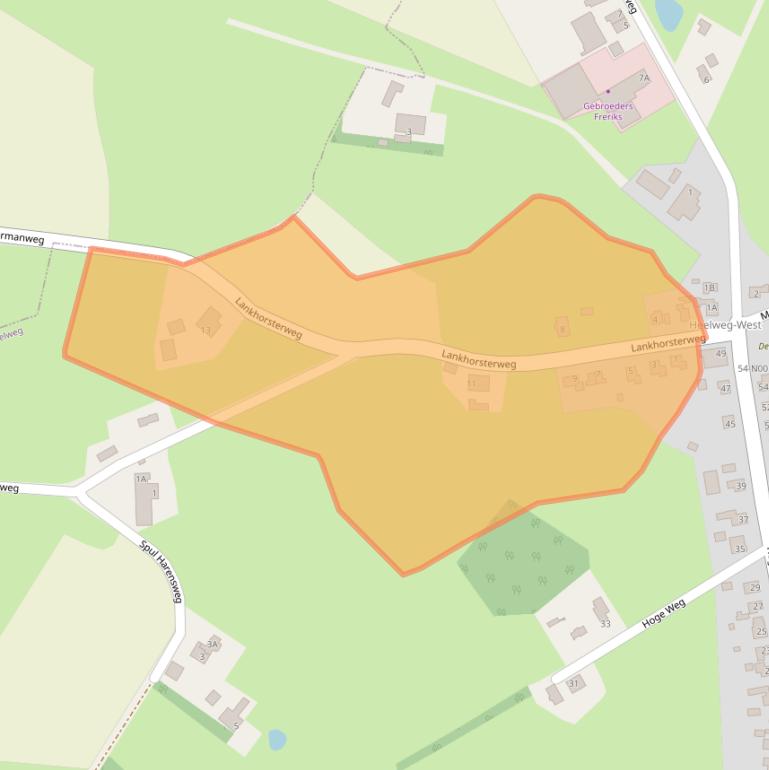 Kaart van postcodegebied 7055AE.