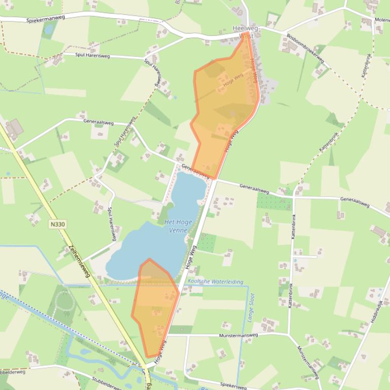 Kaart van postcodegebied 7055AJ.