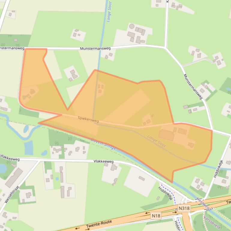 Kaart van postcodegebied 7055AM.