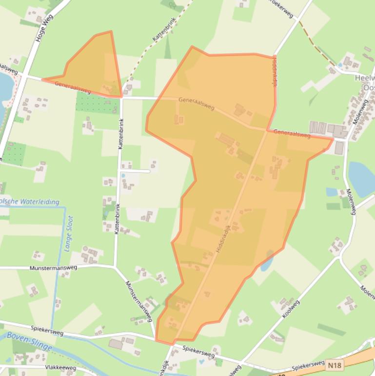 Kaart van postcodegebied 7055AS.