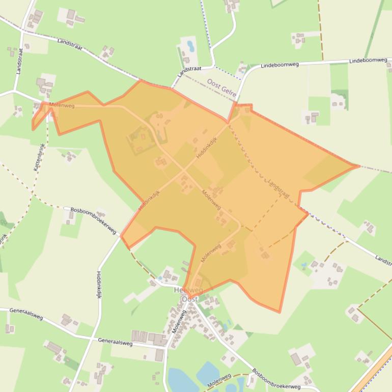 Kaart van postcodegebied 7055AV.