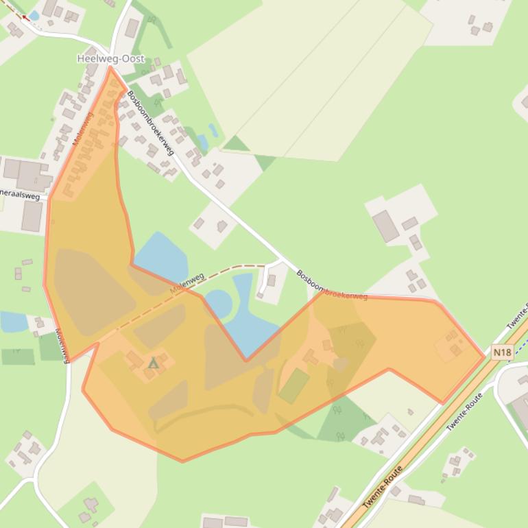 Kaart van postcodegebied 7055AX.