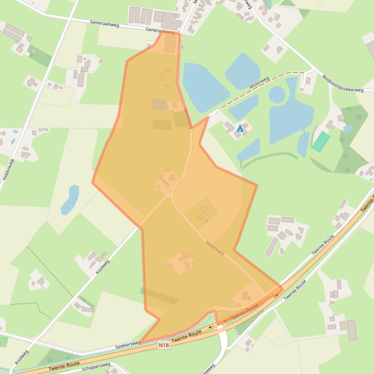 Kaart van postcodegebied 7055AZ.