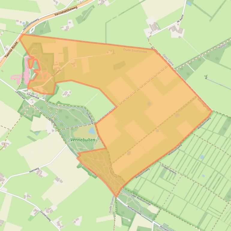 Kaart van postcodegebied 7055BJ.