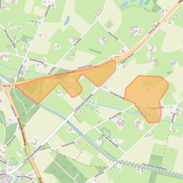 Kaart van postcodegebied 7055BW.