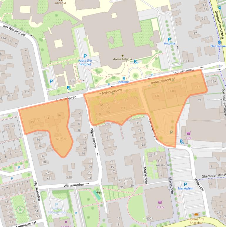 Kaart van postcodegebied 7061AV.