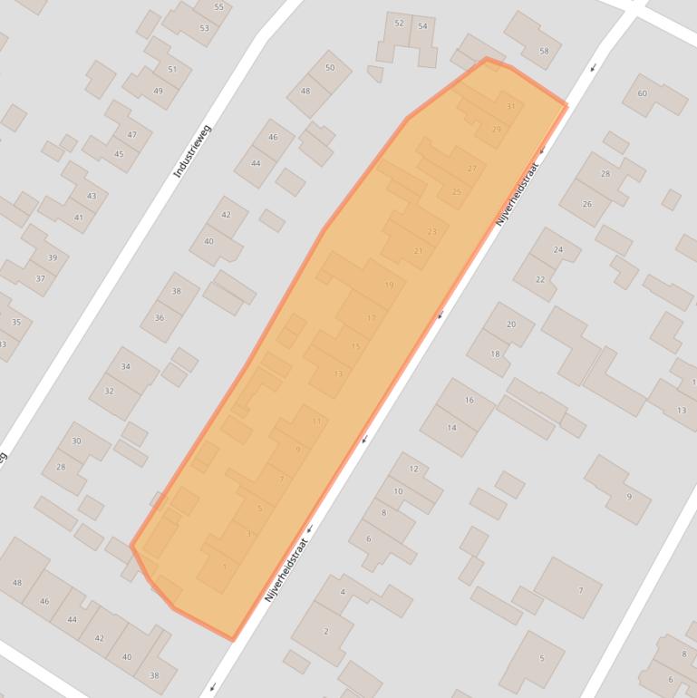 Kaart van postcodegebied 7061BA.