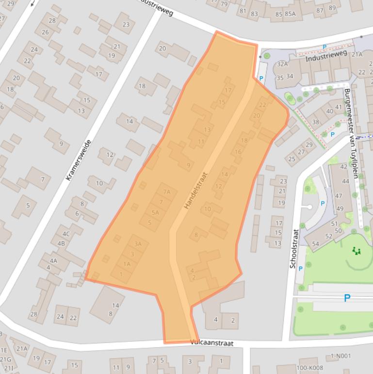 Kaart van postcodegebied 7061BE.