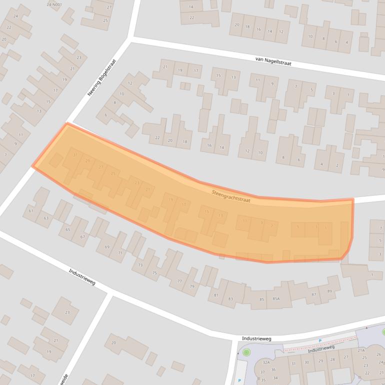 Kaart van postcodegebied 7061BP.