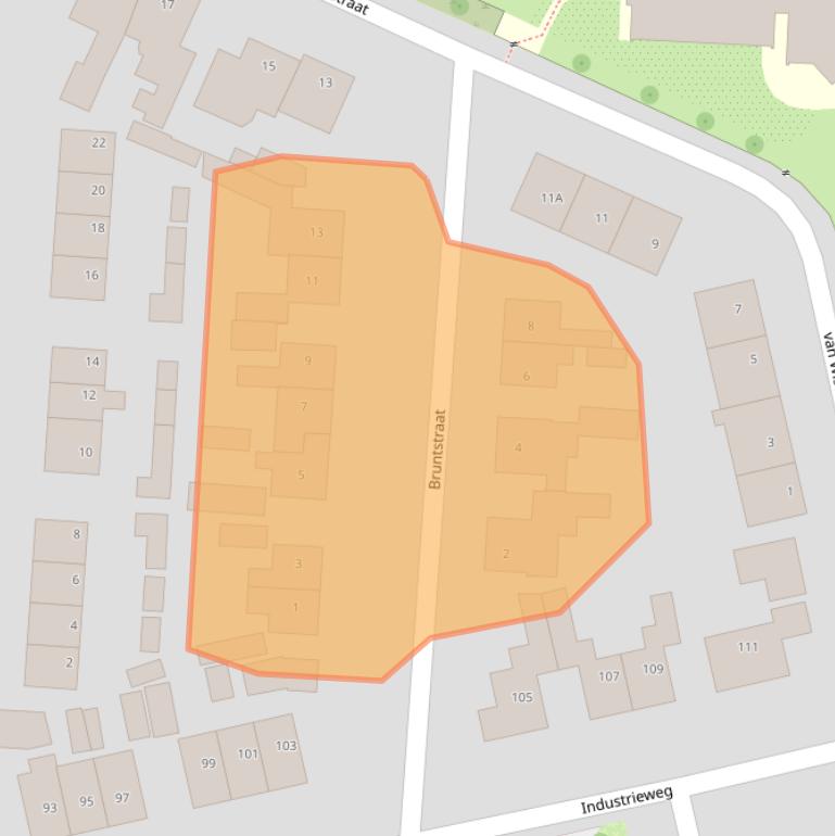 Kaart van postcodegebied 7061BV.