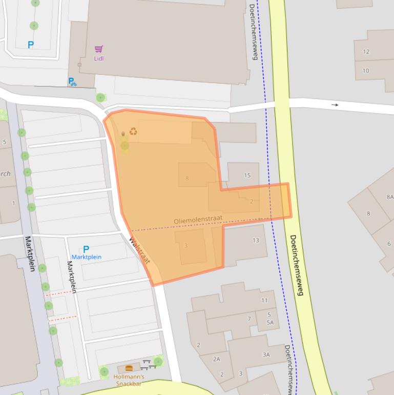 Kaart van postcodegebied 7061BX.