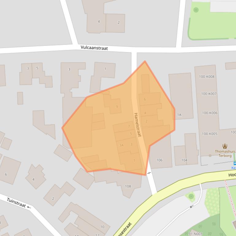 Kaart van postcodegebied 7061CE.