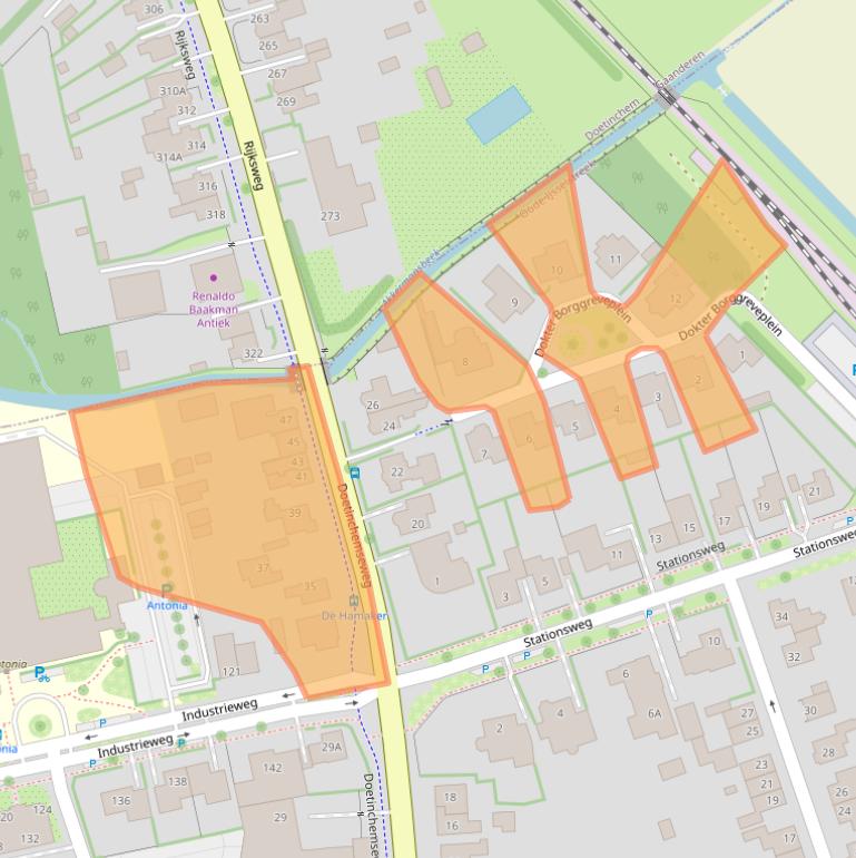 Kaart van postcodegebied 7061CR.