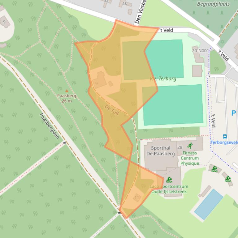 Kaart van postcodegebied 7061DB.