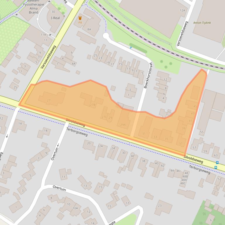 Kaart van postcodegebied 7061DL.