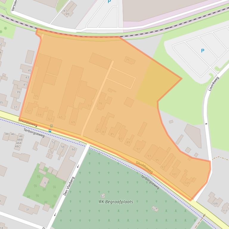 Kaart van postcodegebied 7061DM.