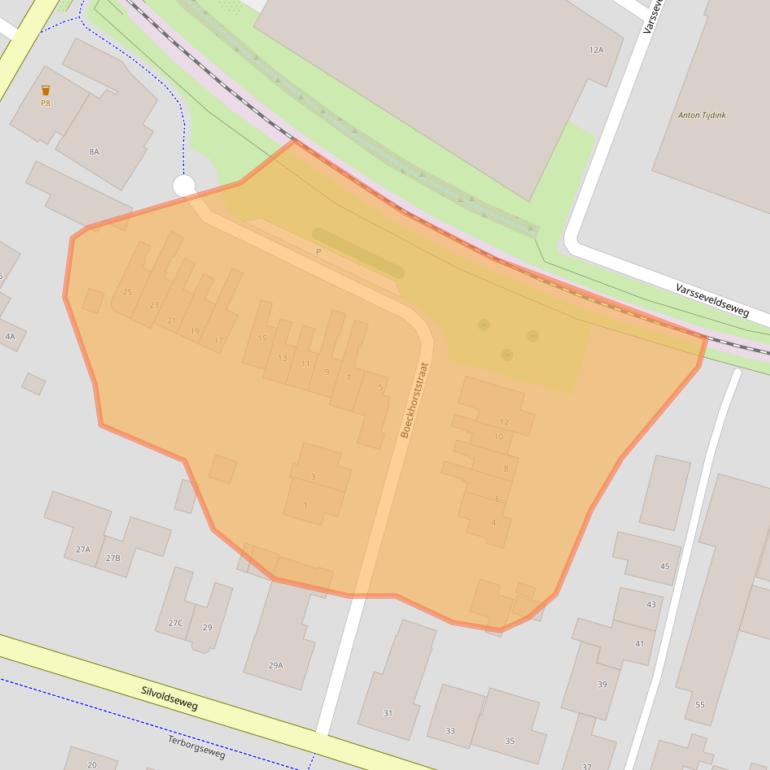 Kaart van postcodegebied 7061DV.