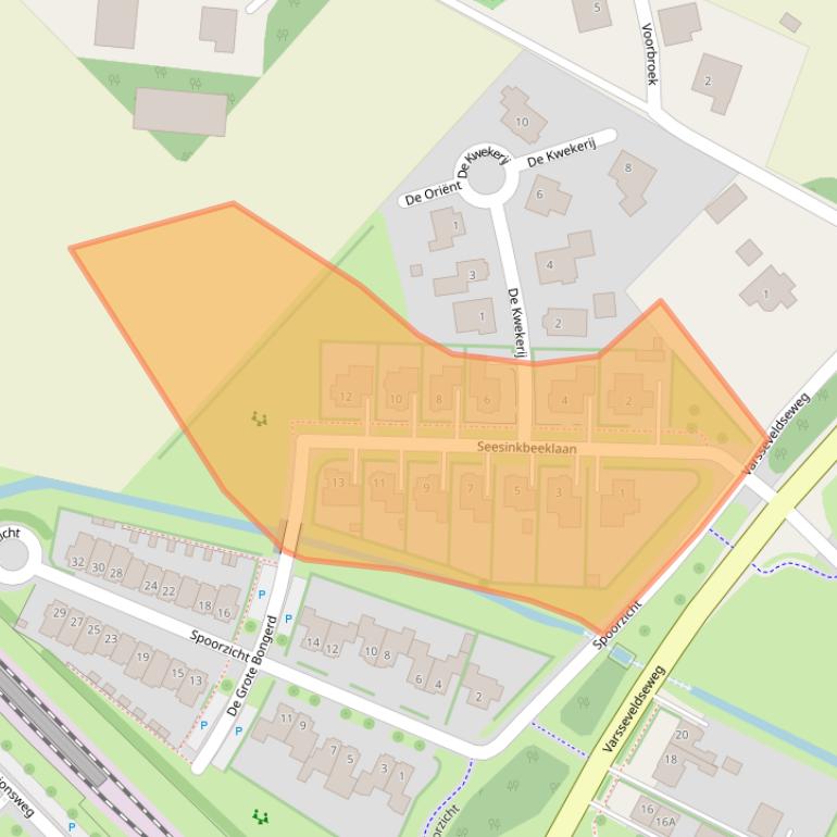 Kaart van postcodegebied 7061EA.