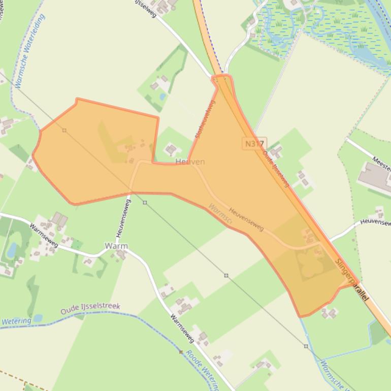 Kaart van postcodegebied 7061GM.