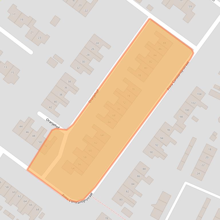 Kaart van postcodegebied 7061WJ.