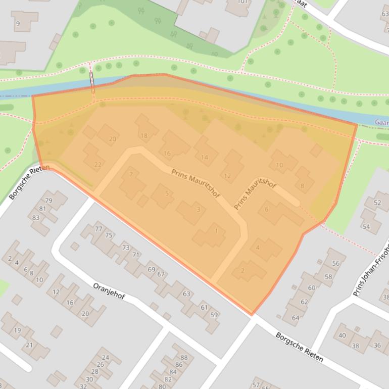 Kaart van postcodegebied 7061WR.