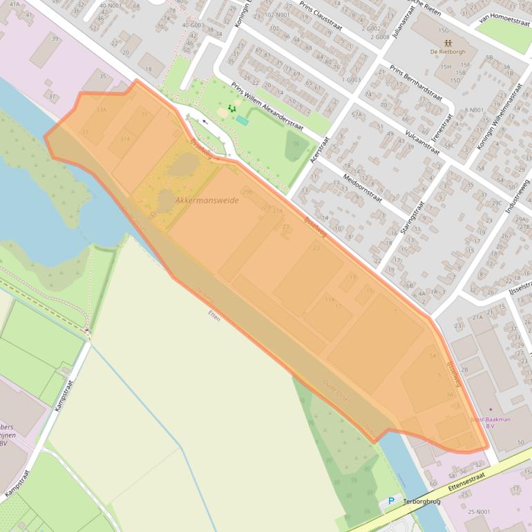 Kaart van postcodegebied 7061XT.