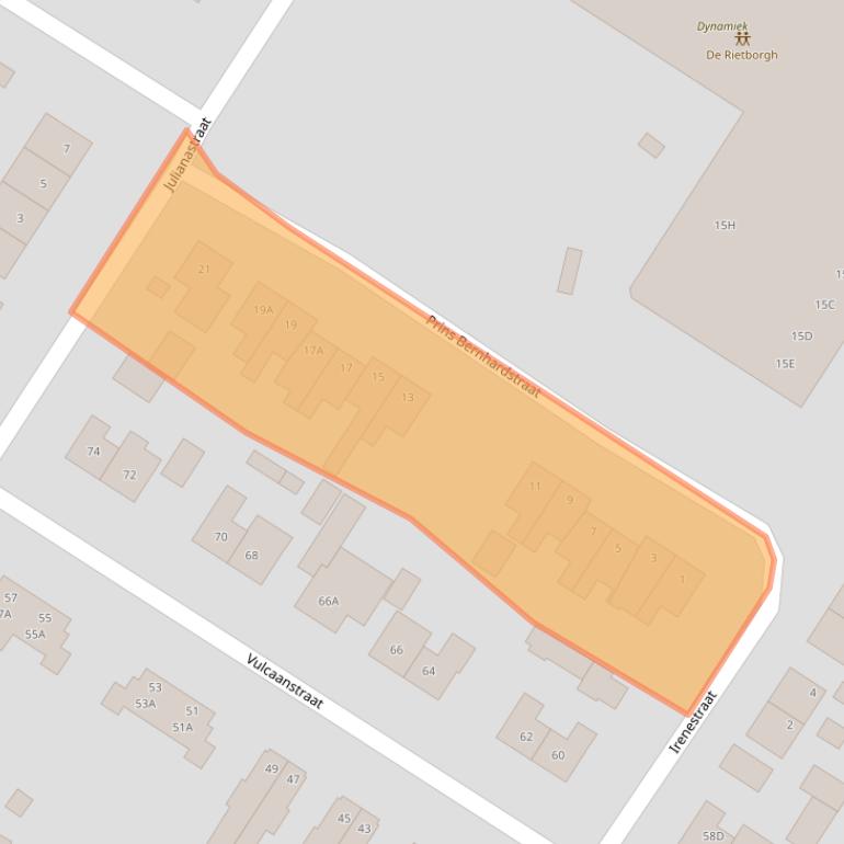 Kaart van postcodegebied 7061ZH.