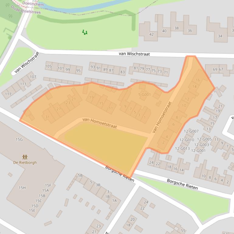 Kaart van postcodegebied 7061ZS.