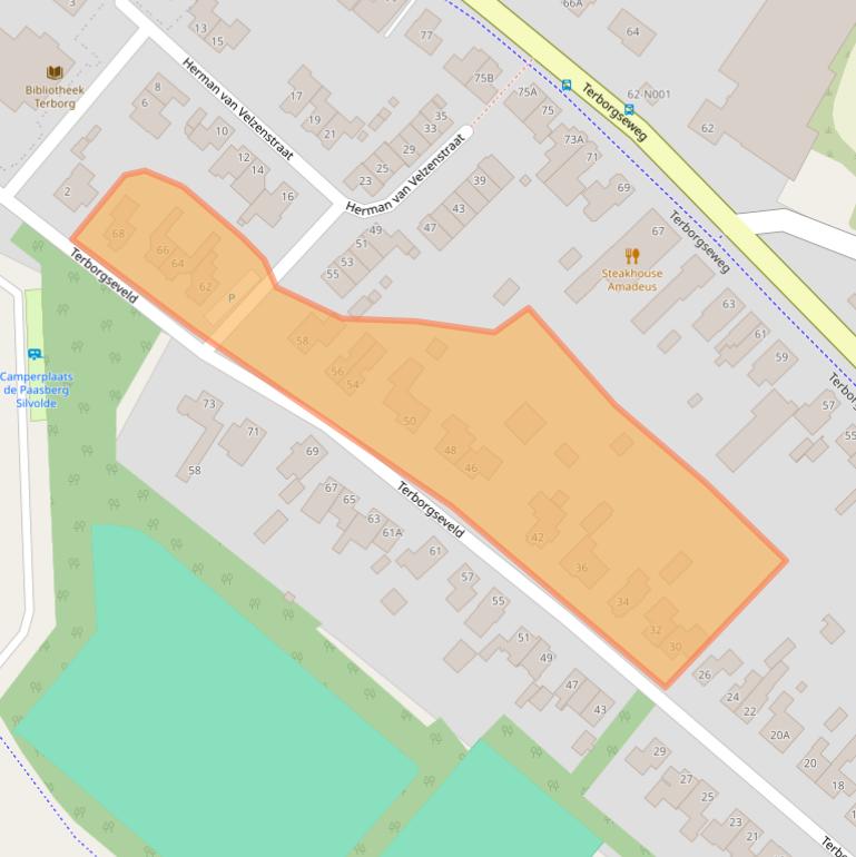 Kaart van postcodegebied 7064AR.