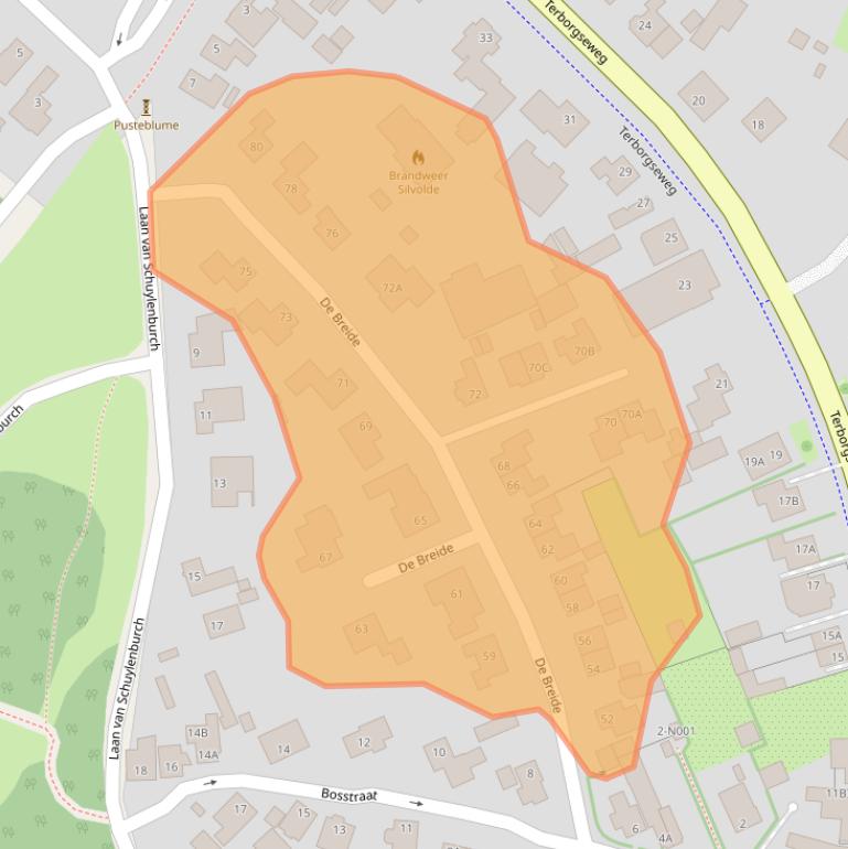 Kaart van postcodegebied 7064AT.